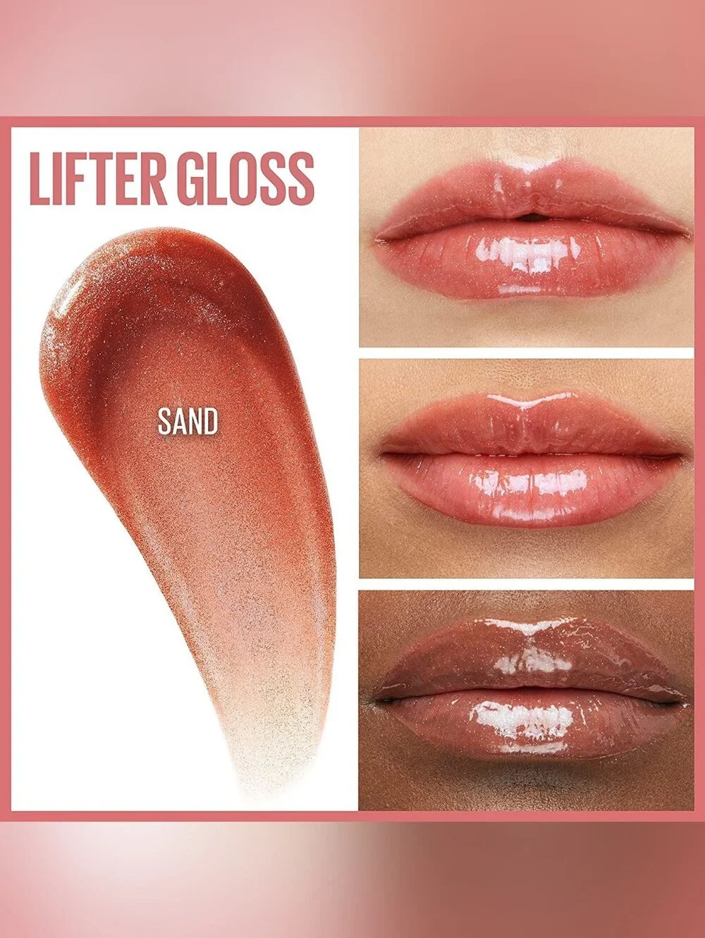 2 x Maybelline Lifter Gloss Shade Extension 015 Sand